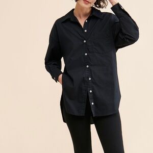 Anthropologie Navy Bennet Buttondown Shirt
